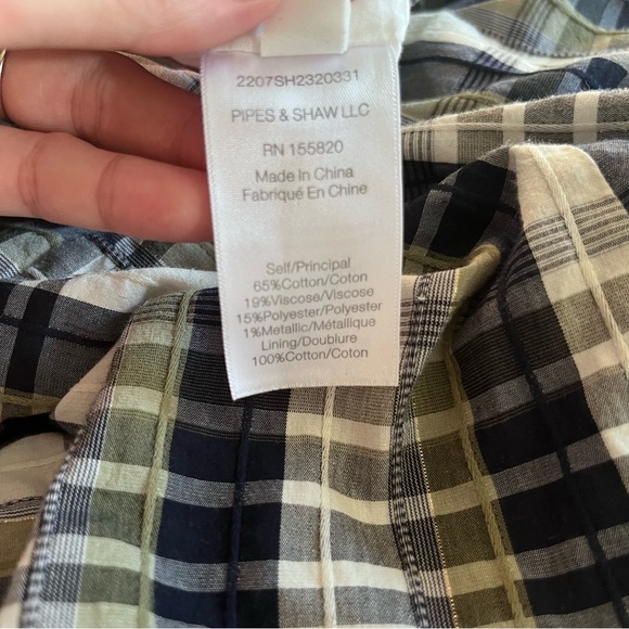 Veronica Beard Plaid Shirt Dress Belted Midi Button Front Long - Picture 14 of 14